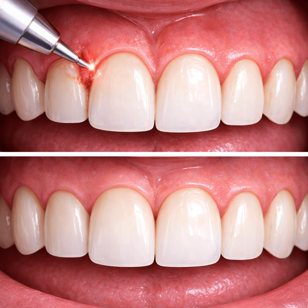 لیفت لثه در کلینیک دندانپزشکی ماه سیما | اصلاح لبخند لثه‌ای به‌صورت تخصصی